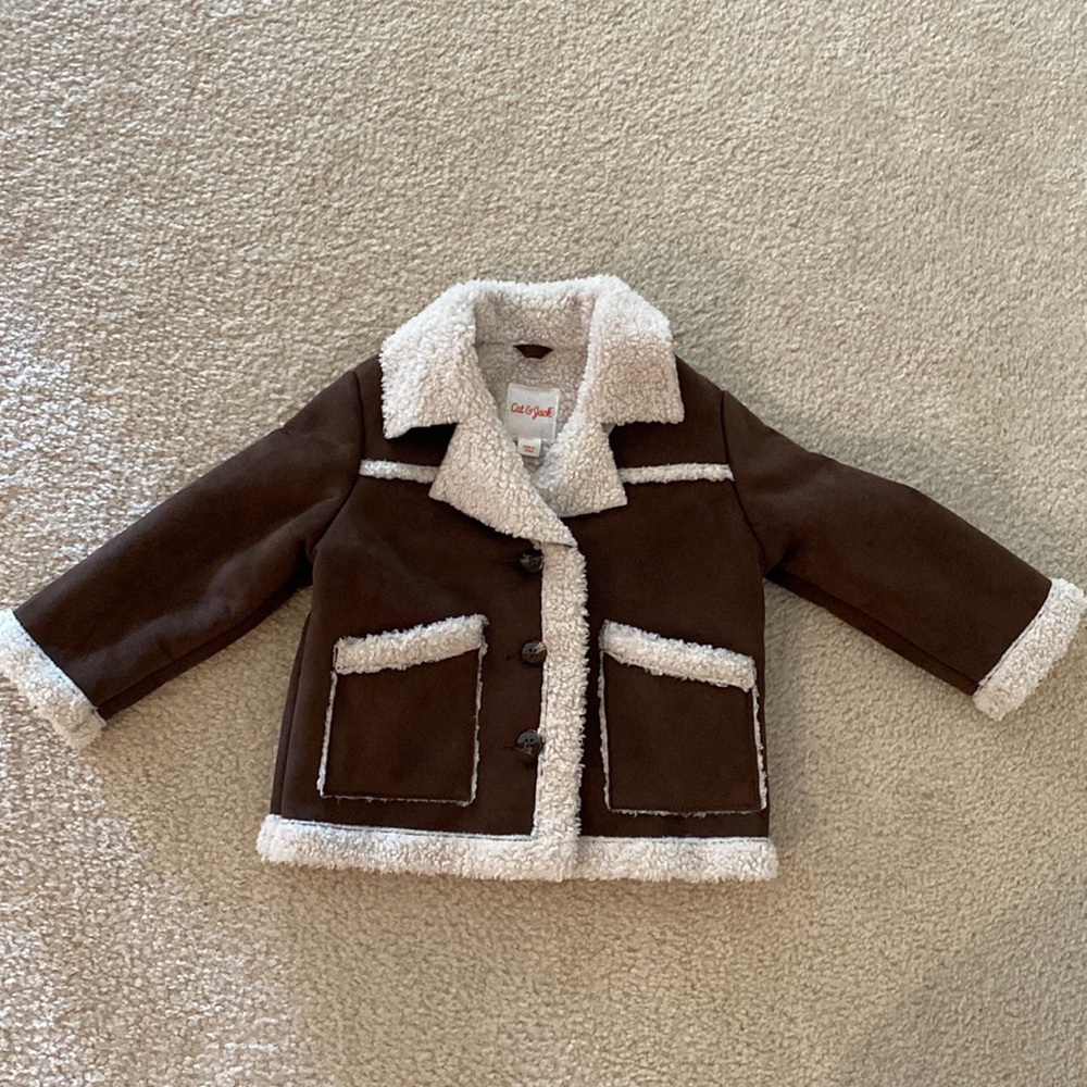 Cat & Jack Sherpa Lined Suede Jacket 18 mos